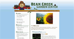 Desktop Screenshot of beancreekgardencenter.com