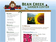 Tablet Screenshot of beancreekgardencenter.com